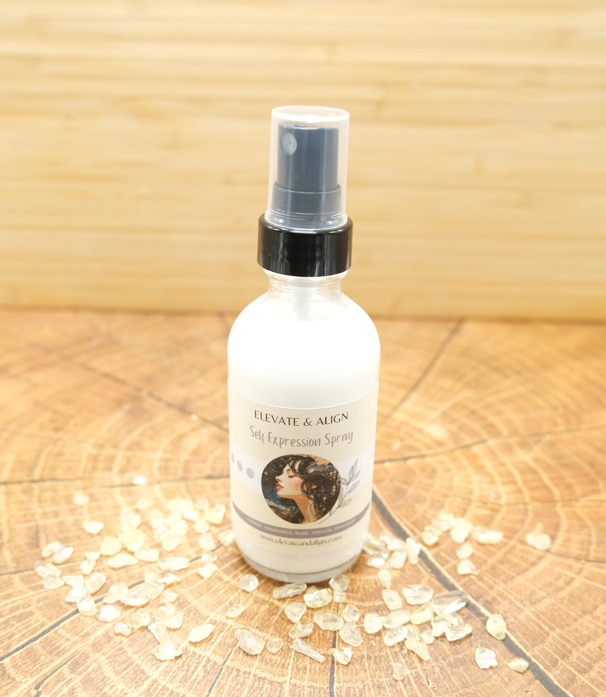 Self Expression Intention Crystal Perfume Spray | Ritual Spray | With Citrine Crystals | Smudge Spray | Reiki Charged