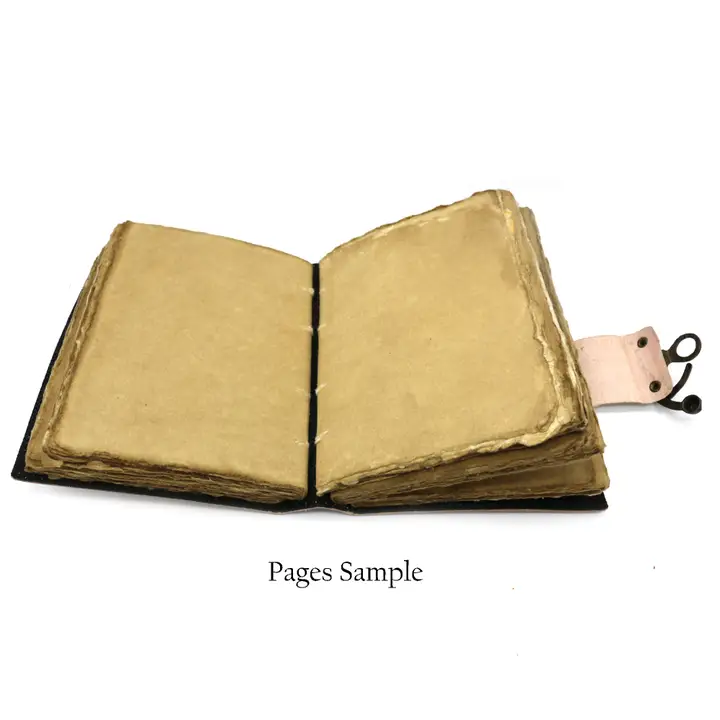 Serenity Oasis Leather Blank Page Journal | Spell Book | Journaling | Diary