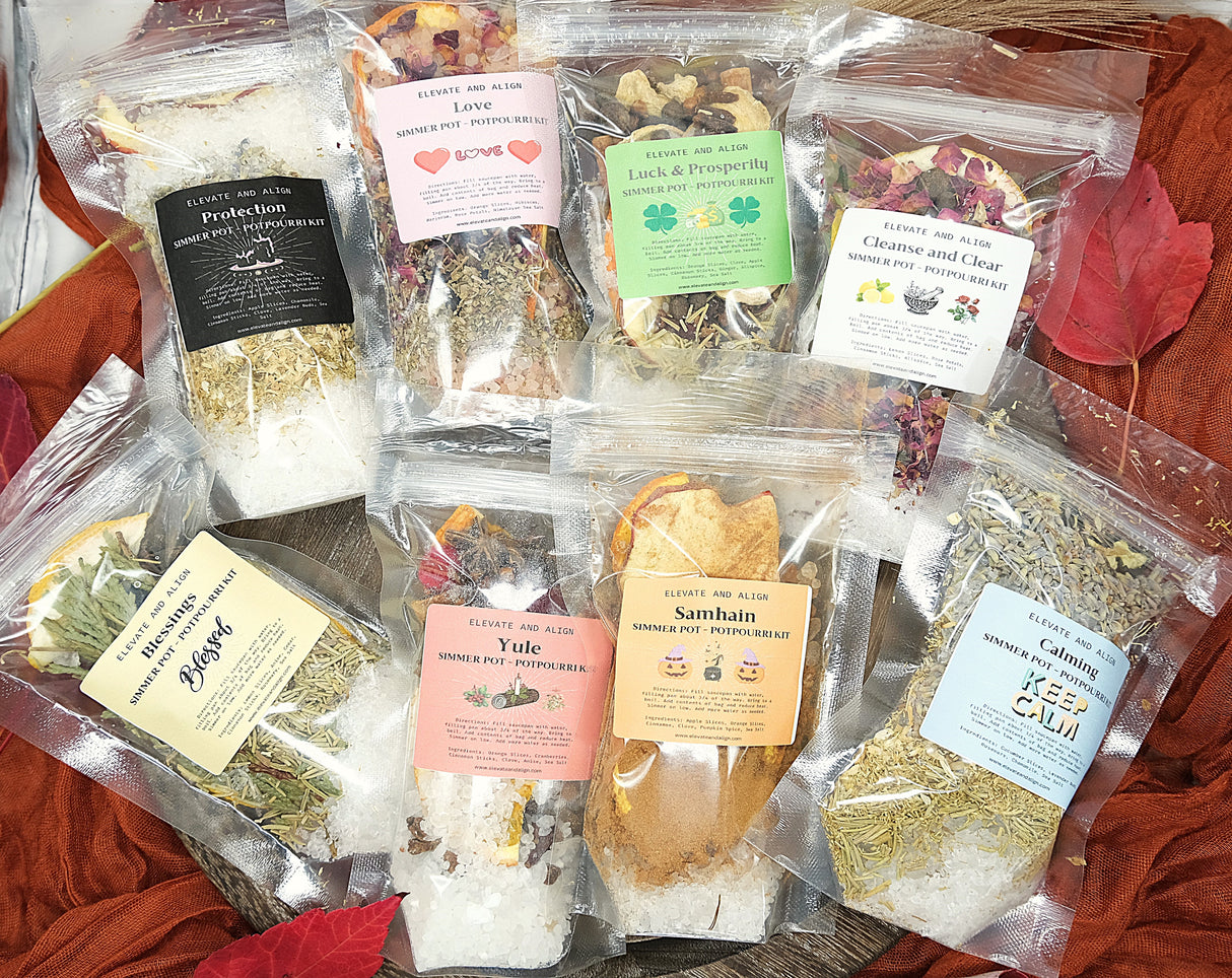 Spring Summer Winter Fall Intention Simmer Pots - Witchy Herbal Pot - Ritual Herb Pot - Natural Potpourri