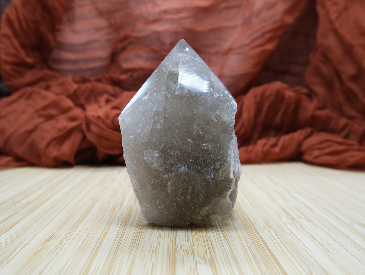 Smoky Quartz Polished Point With Flat Base 01