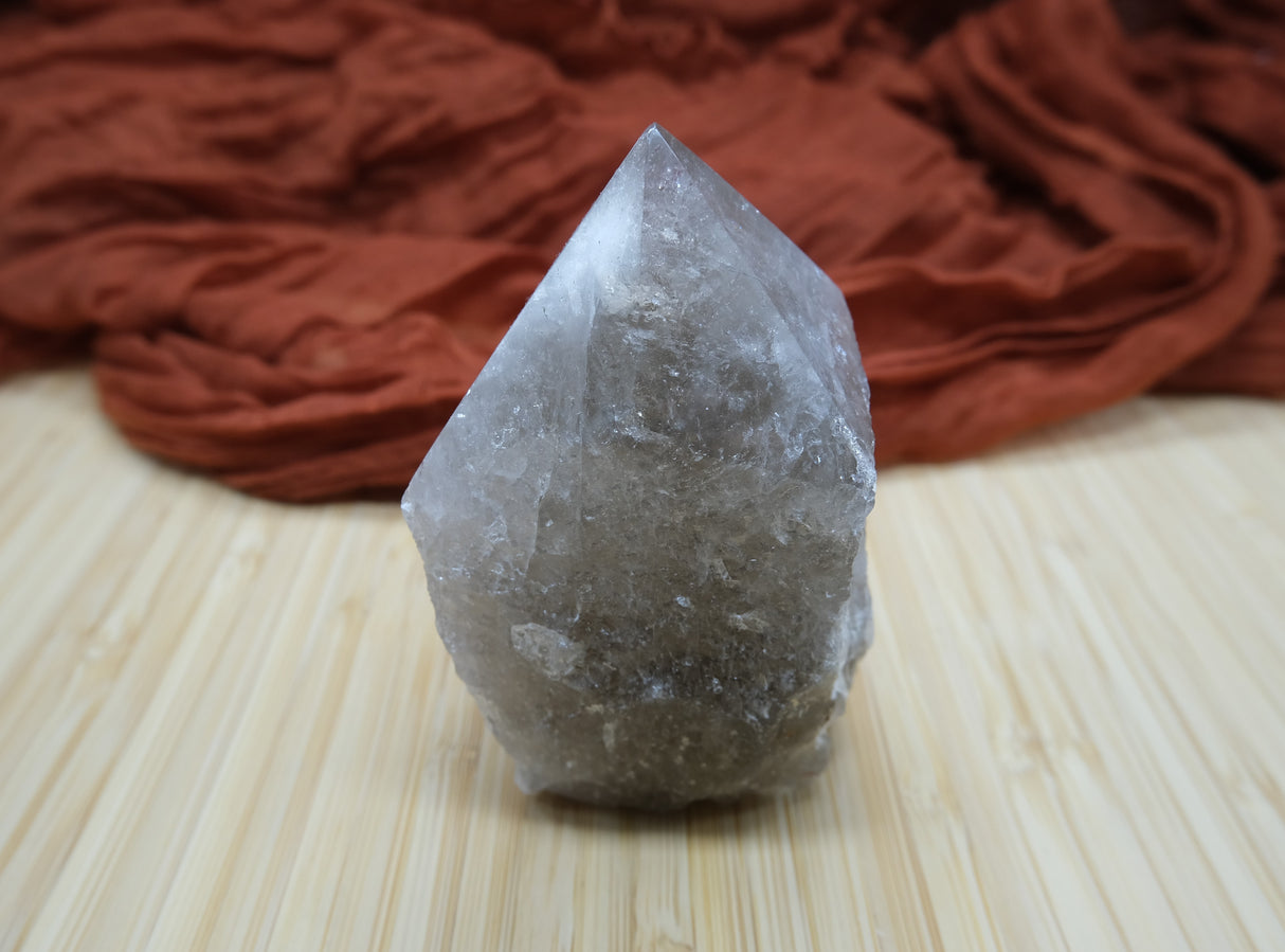 Smoky Quartz Polished Point With Flat Base 01