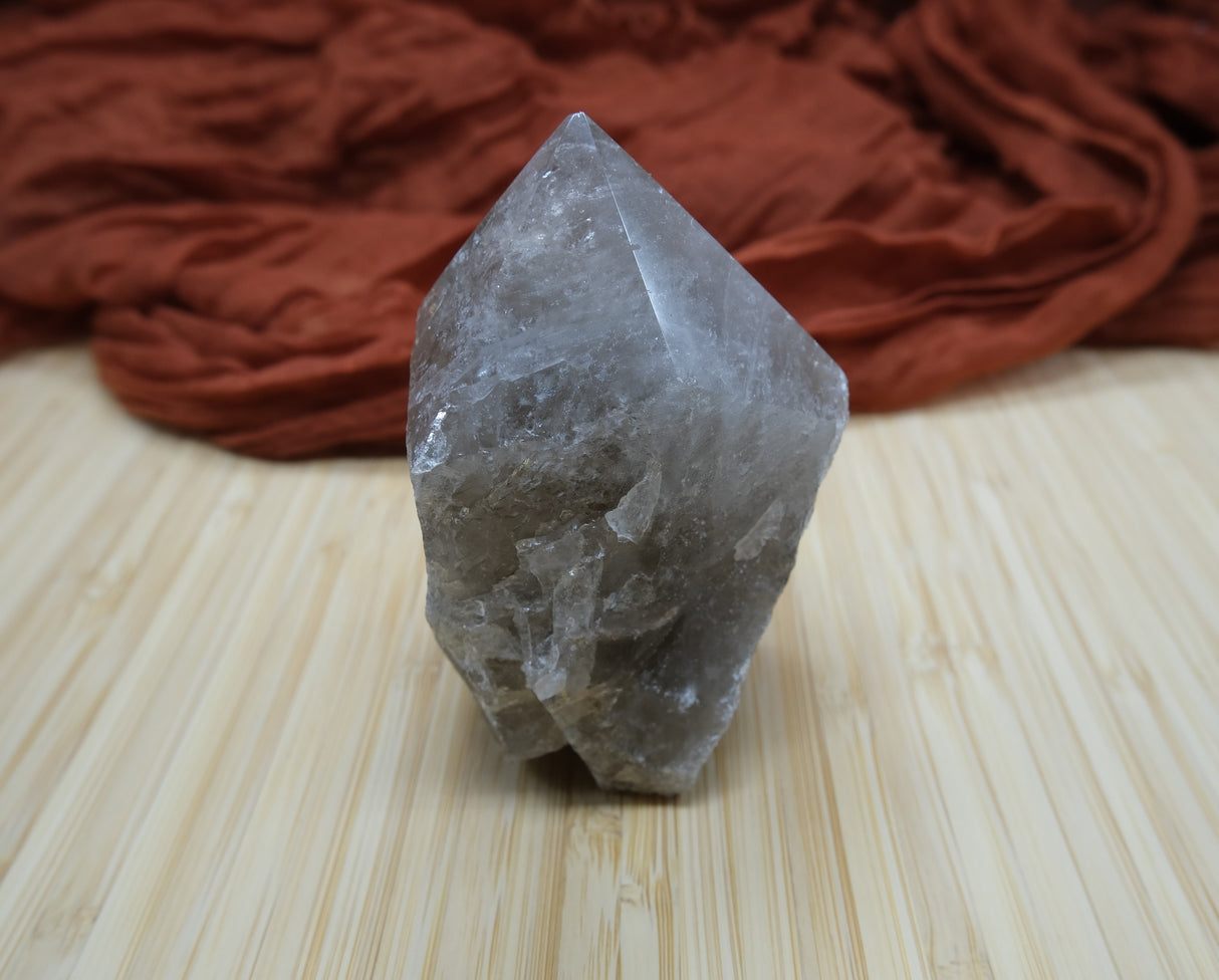 Smoky Quartz Polished Point With Flat Base 01