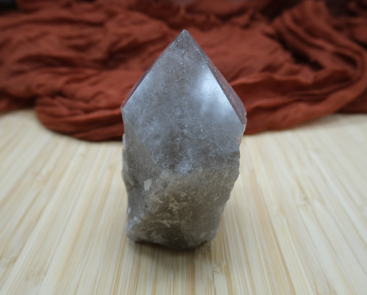 Smoky Quartz Polished Point With Flat Base 01