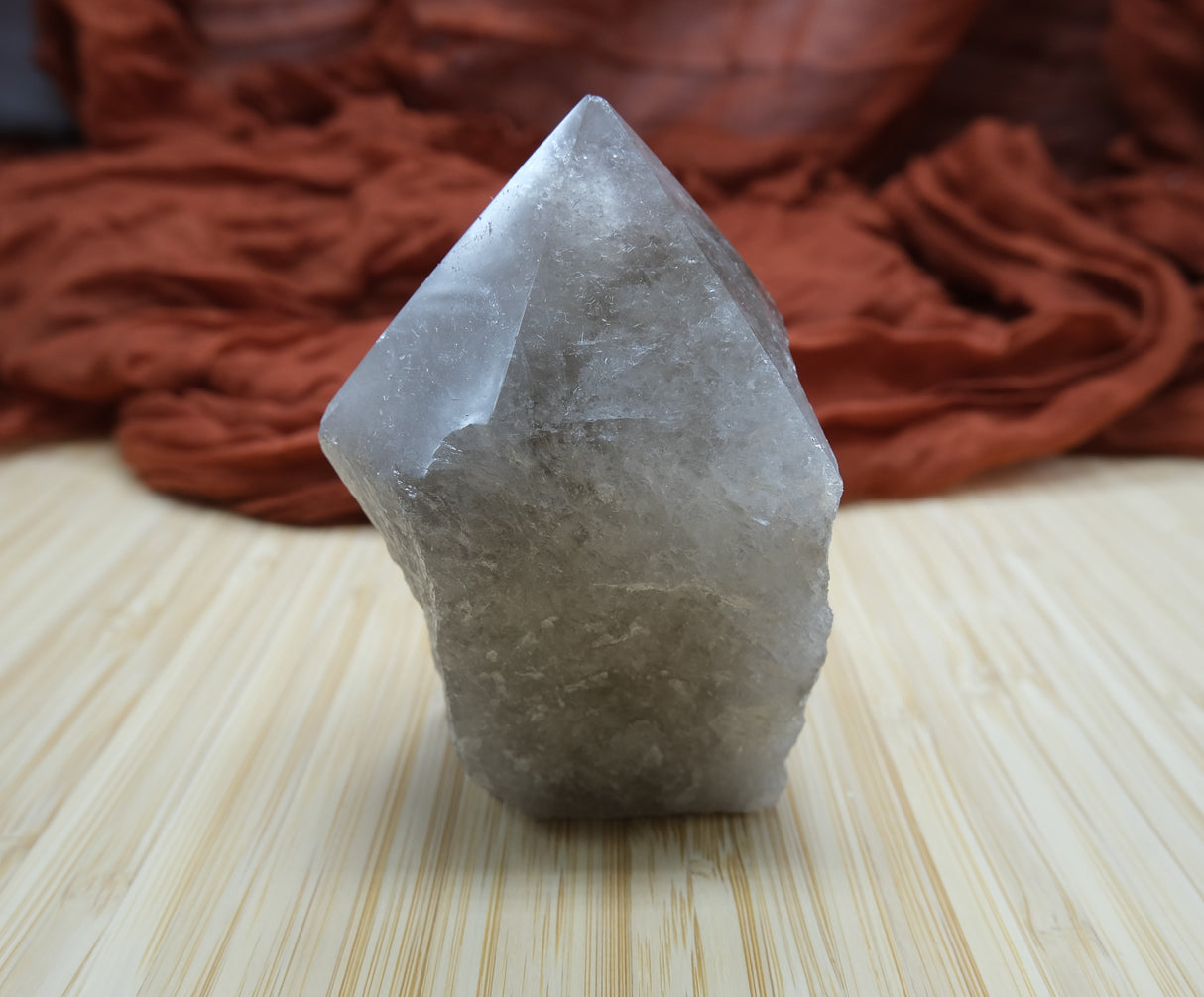 Smoky Quartz Polished Point With Flat Base 01