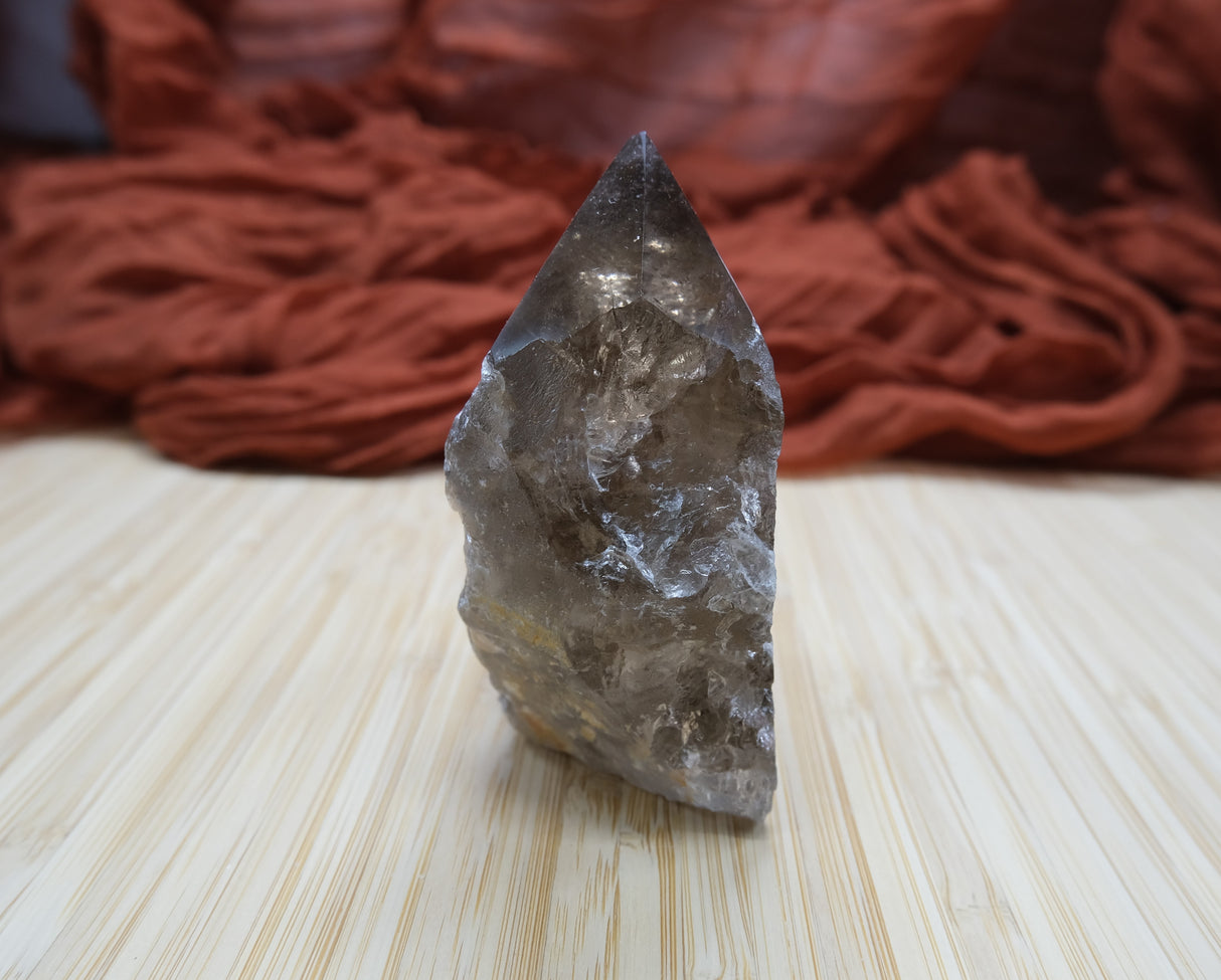 Smoky Quartz Polished Point With Flat Base 05