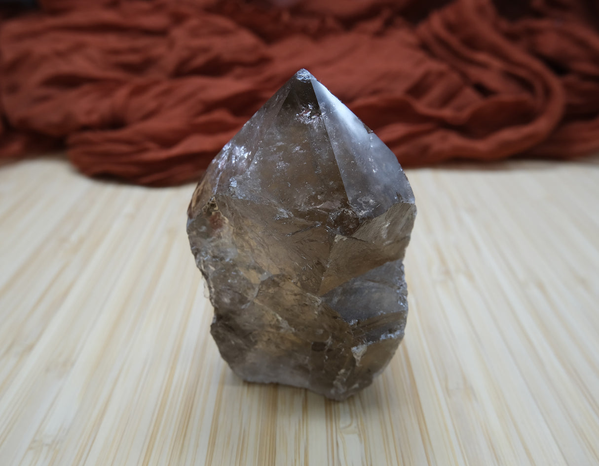 Smoky Quartz Polished Point With Flat Base 08