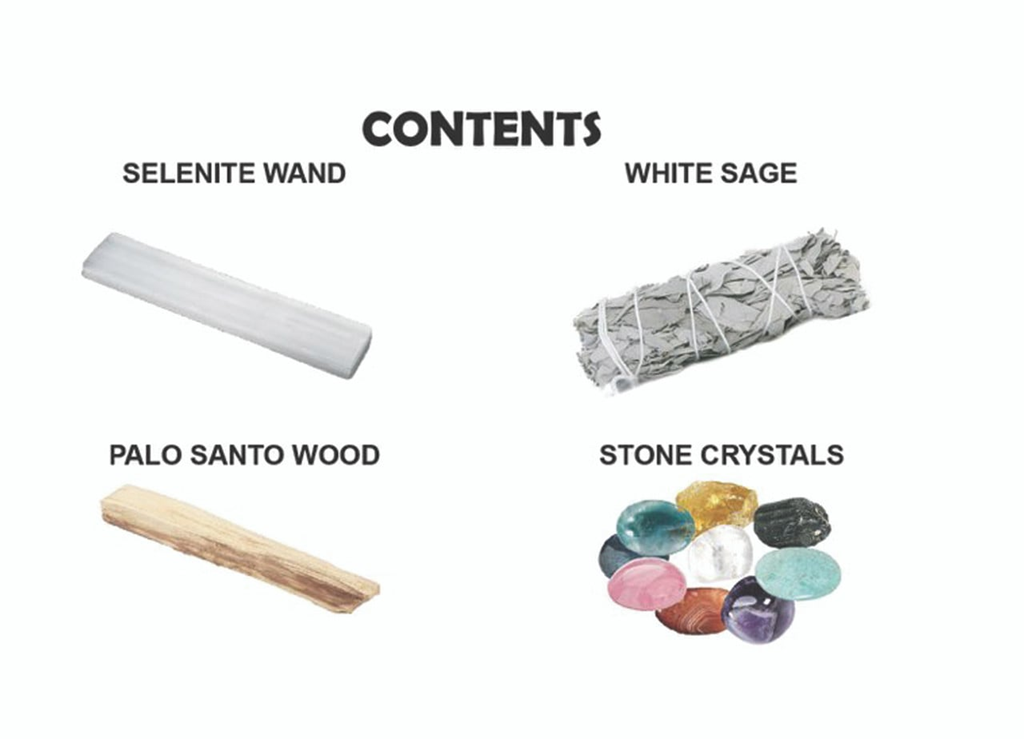 Energy Cleansing Smudge Kit with Fluorite or Rose Quartz
