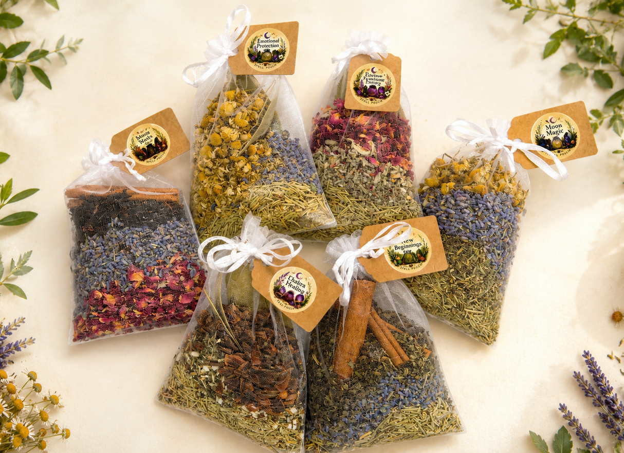 Spell Pouches | Herbal Intention Sachets | Protection, Abundance, Self-Love & More