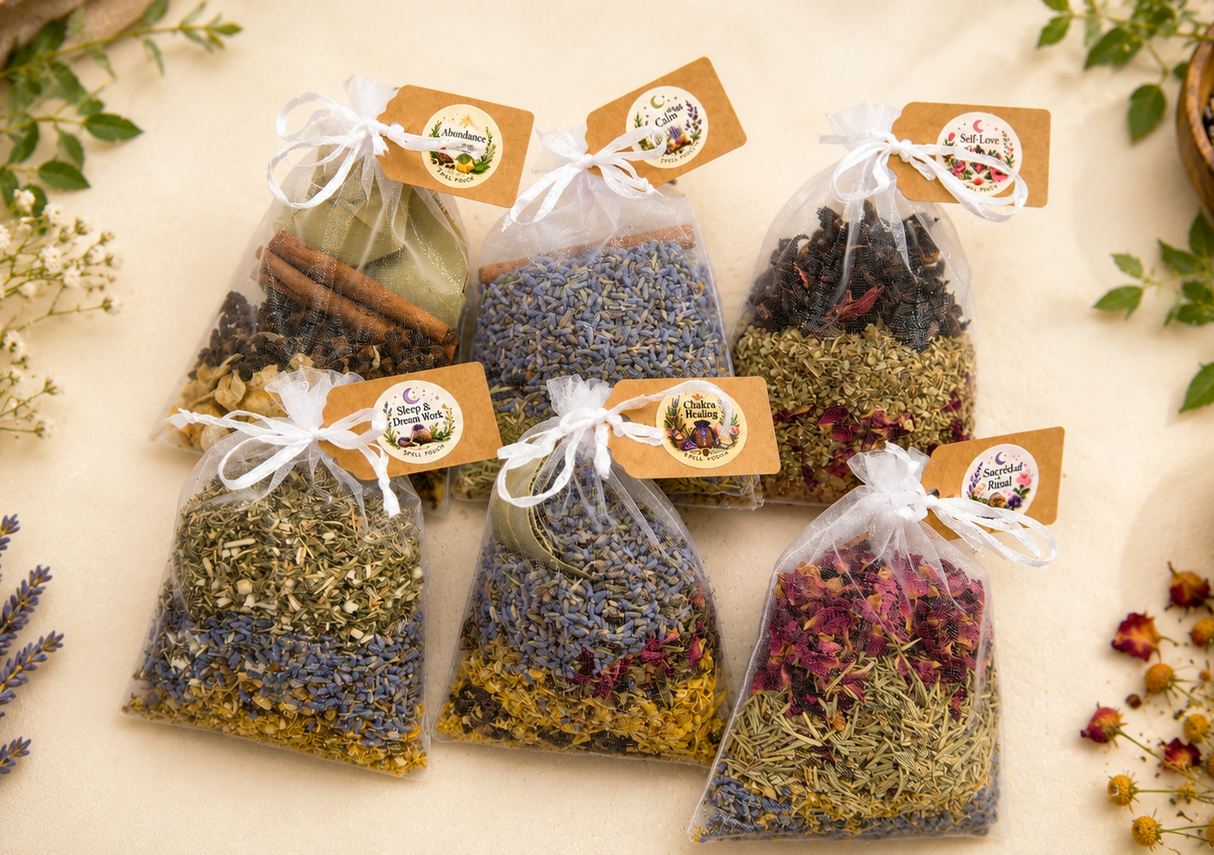 Spell Pouches | Herbal Intention Sachets | Protection, Abundance, Self-Love & More