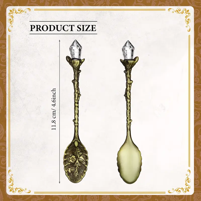 Witch Metal Crystal Spoons – Ritual Elegance, Intention & Alchemy