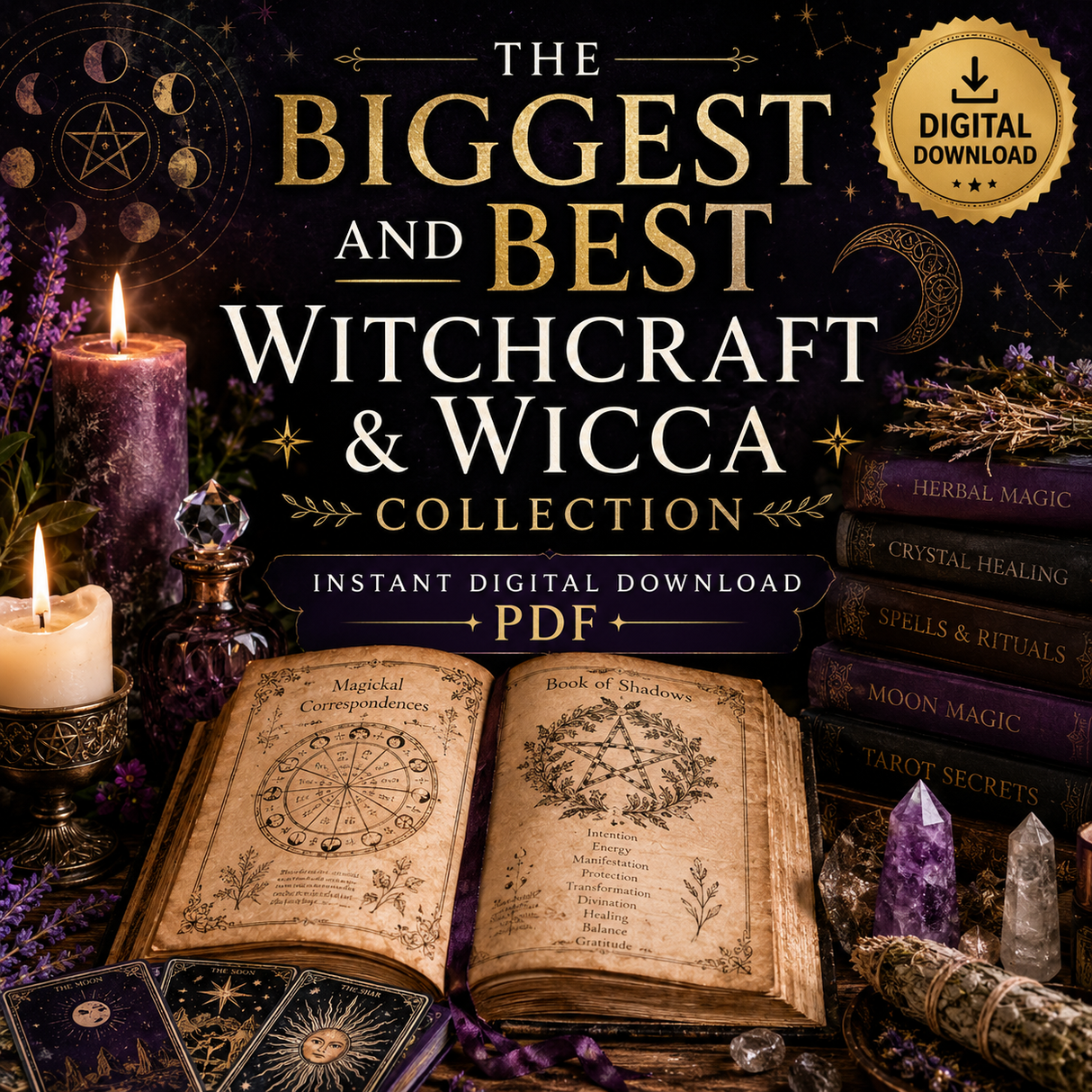 The Biggest and Best Witchcraft and Wicca Collection | Instant Digital Download PDF