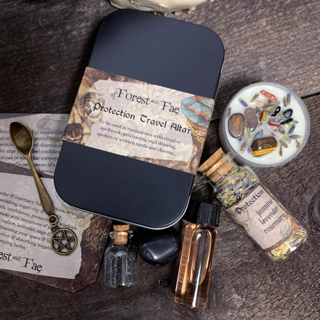Protection Travel Altar | Witch Kit For Rituals & Spells