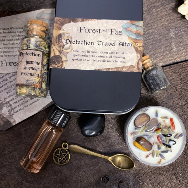 Protection Travel Altar | Witch Kit For Rituals & Spells
