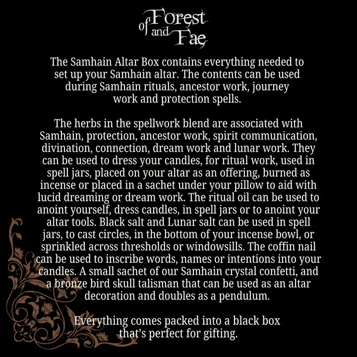 Samhain Altar Box | Witch Kit For Ritual & Spells