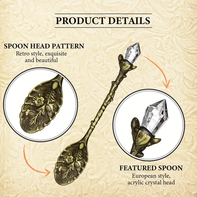 Witch Metal Crystal Spoons – Ritual Elegance, Intention & Alchemy