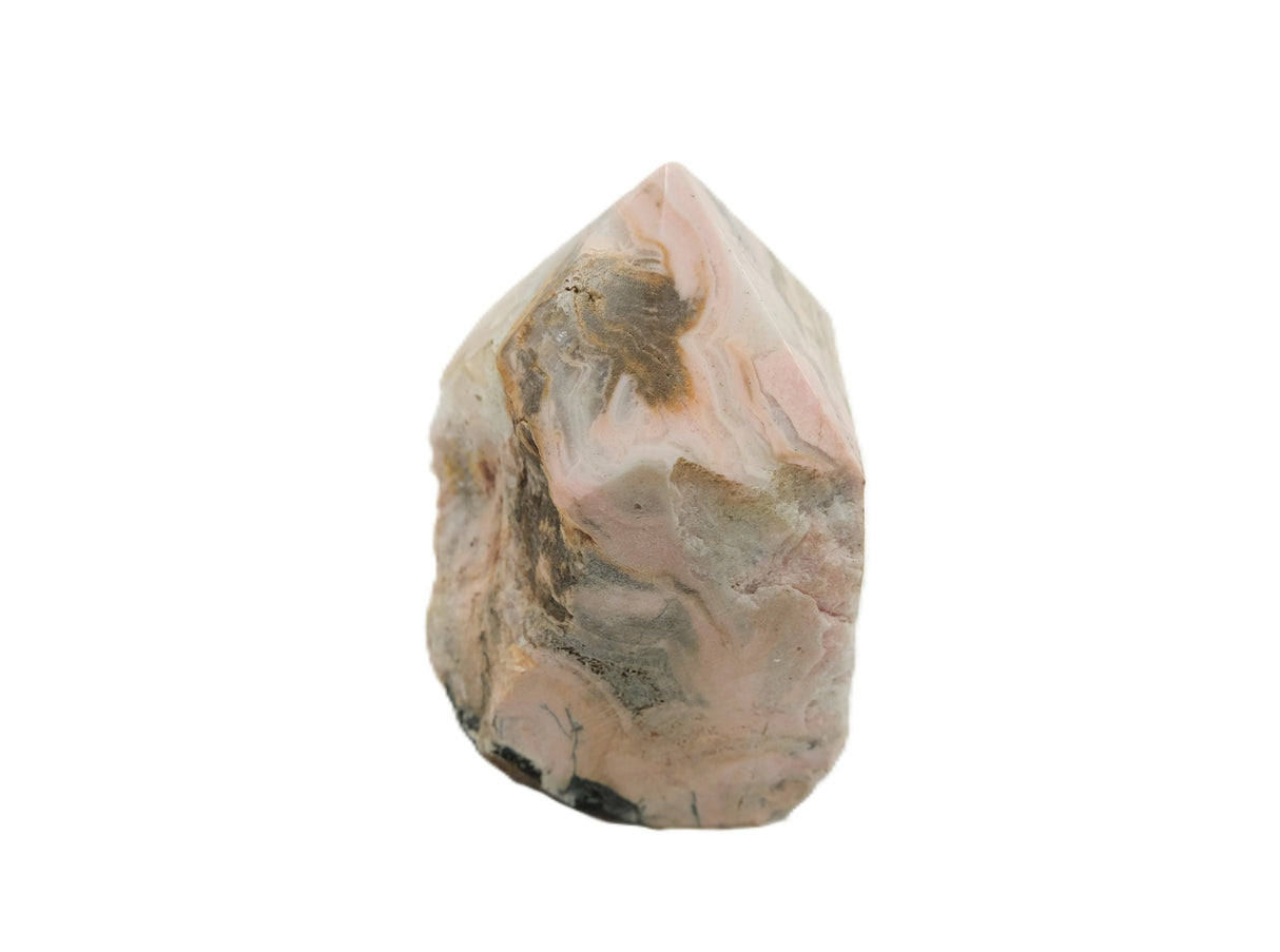 Rhodochrosite Polished Point with Flat Base