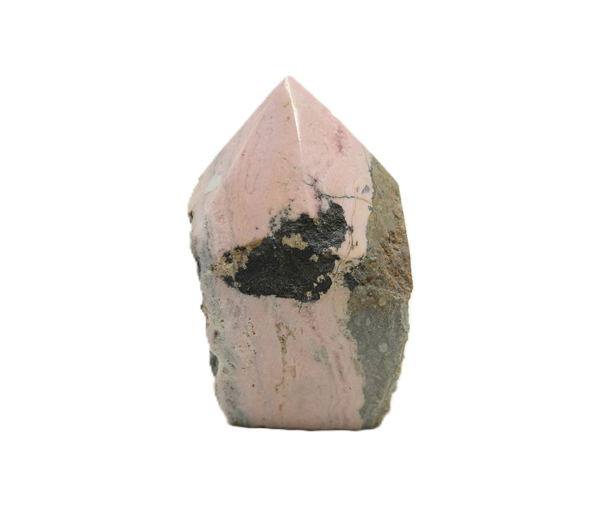 Rhodochrosite Polished Point with Flat Base