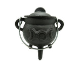 Mini Cast Iron Cauldron | Pentacle, Triple Moon, or Plain | Various Sizes