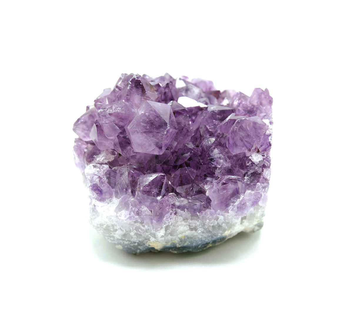Amethyst Natural Crystal Cluster 107 | Standing Flat Base | 18 Ounces | Reiki Charged