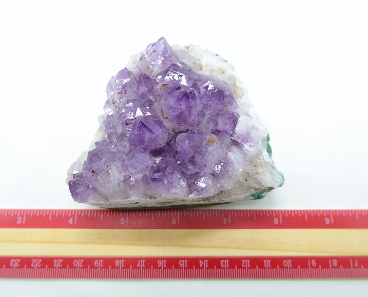 Amethyst Natural Crystal Cluster 108 | Standing Flat Base | 16 Ounces | Reiki Charged