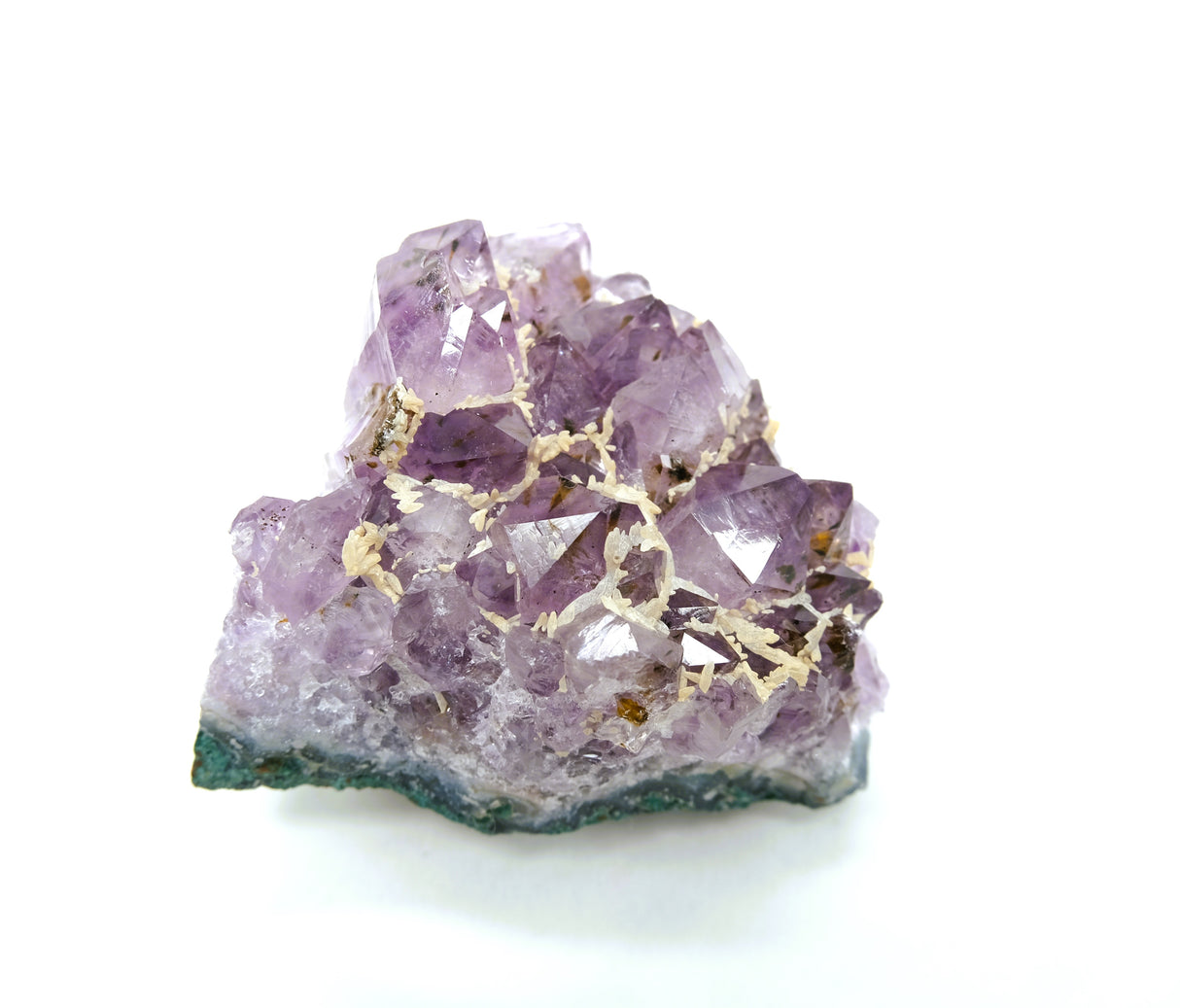 Amethyst Natural Crystal Cluster 109 | Standing Flat Base | 13.9 Ounces | Reiki Charged