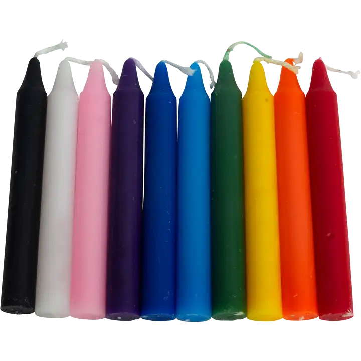 10 Pack 4 Inch Chime Candles | Variety Pack | Spell Candles | Ritual Candles | 10 Colors | Unscented