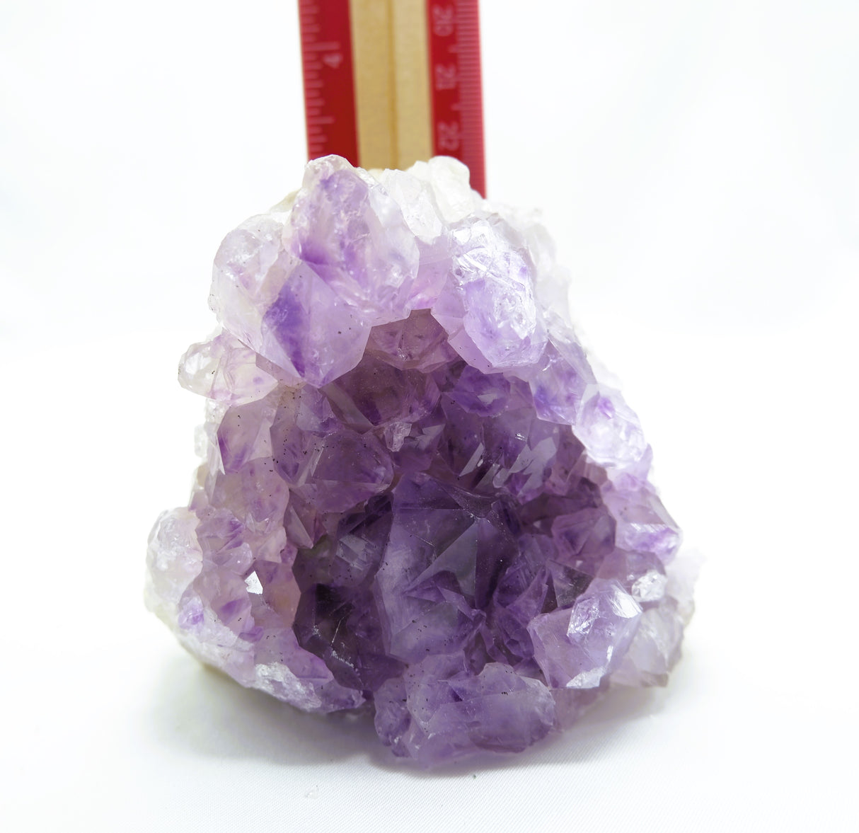 Amethyst Natural Crystal Cluster 111 | Standing Flat Base | 17.5 Ounces | Reiki Charged