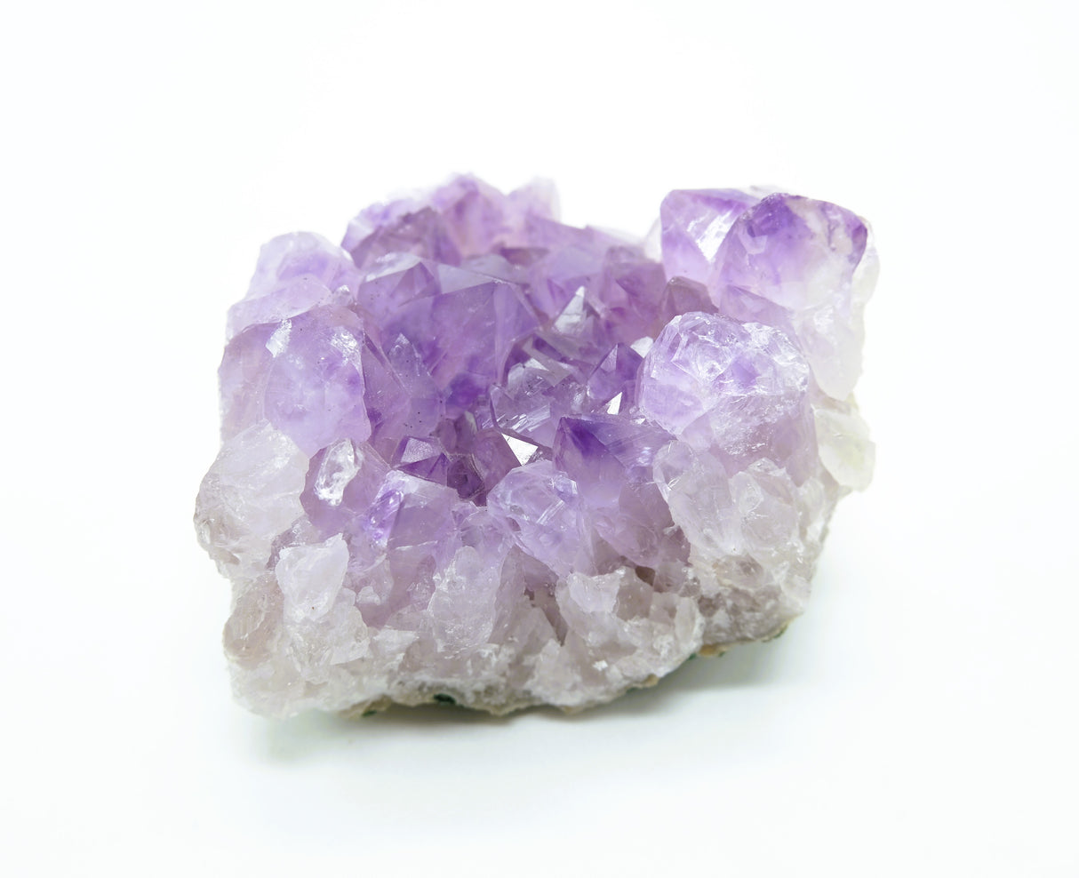 Amethyst Natural Crystal Cluster 111 | Standing Flat Base | 17.5 Ounces | Reiki Charged