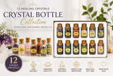12 Gemstone Crystal Chip Bottles Set | crystal chip bottle set