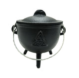 Mini Cast Iron Cauldron | Pentacle, Triple Moon, or Plain | Various Sizes