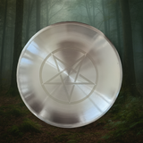 5.51" Silver Altar Plate with Pentagram