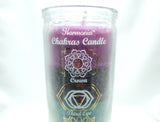 7 Color Chakra Glass Prayer Candle | 7 Day Prayer Candle | Regular or Reiki Infused