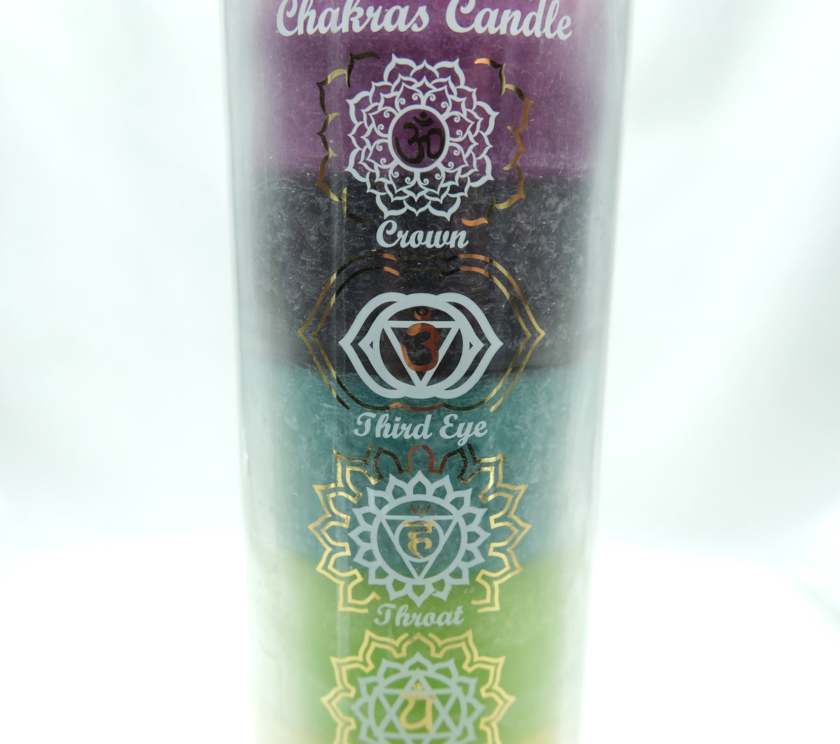 7 Color Chakra Glass Prayer Candle | 7 Day Prayer Candle | Regular or Reiki Infused