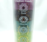 7 Color Chakra Glass Prayer Candle | 7 Day Prayer Candle | Regular or Reiki Infused