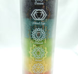 7 Color Chakra Glass Prayer Candle | 7 Day Prayer Candle | Regular or Reiki Infused