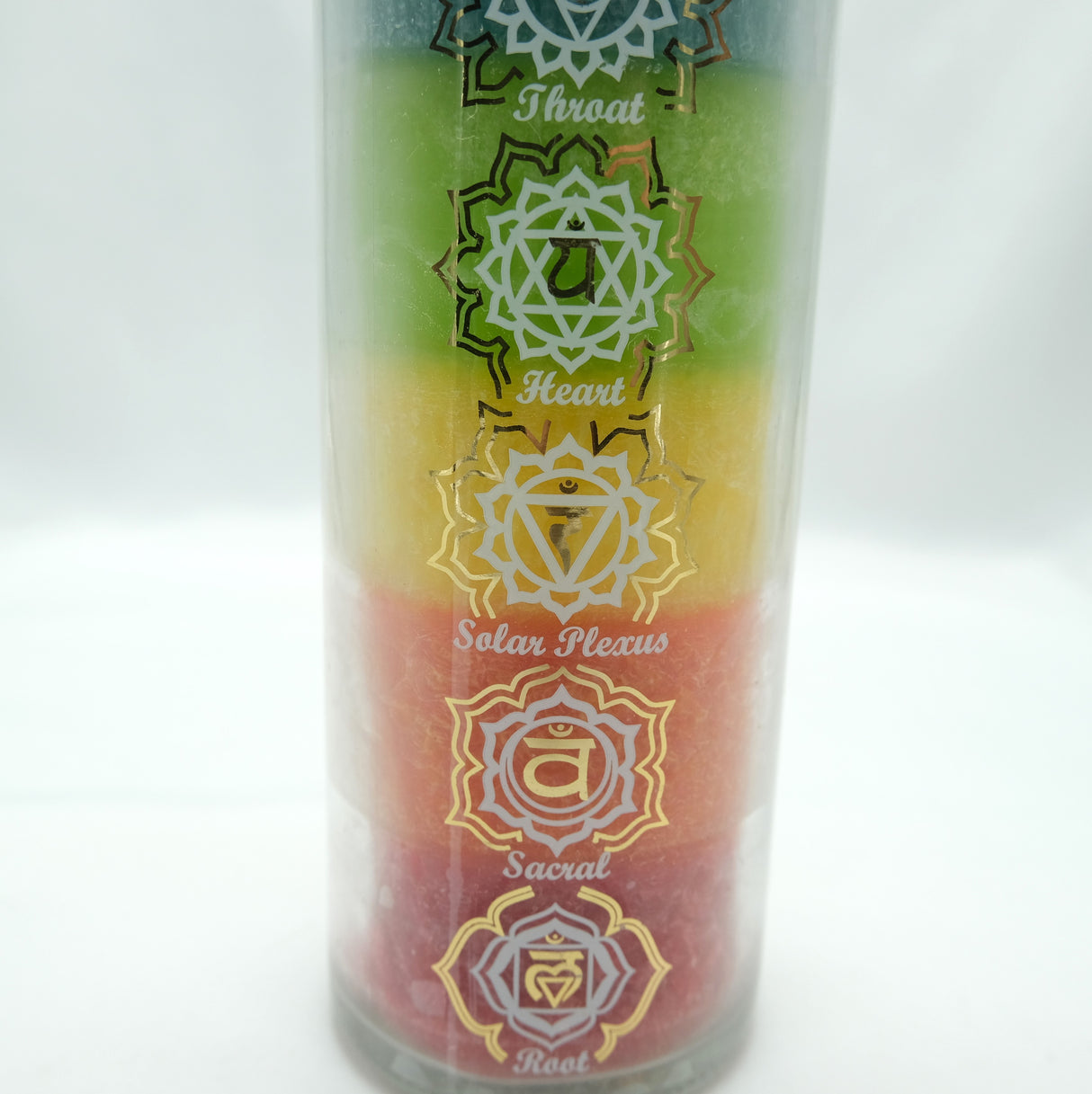 7 Color Chakra Glass Prayer Candle | 7 Day Prayer Candle | Regular or Reiki Infused