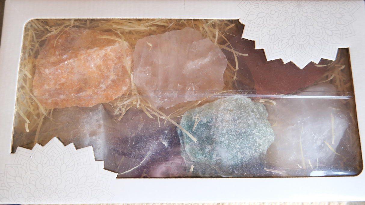 Large 7 Chakra Stones Set | Raw Stones | Natural Healing Stones