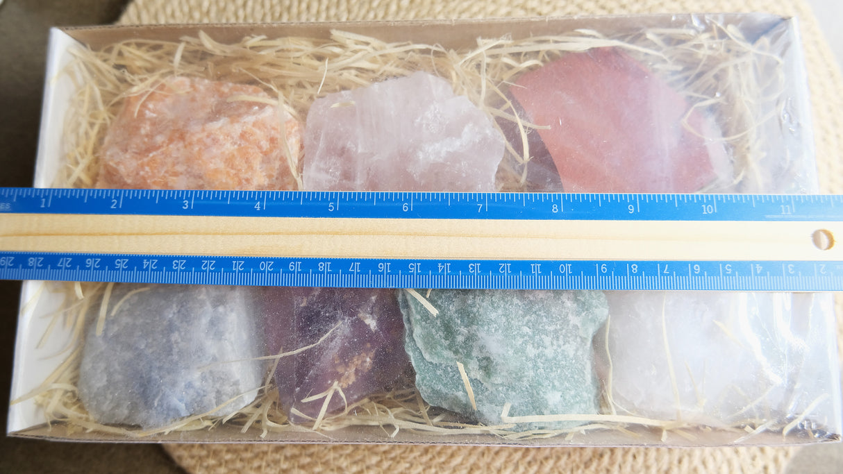 Large 7 Chakra Stones Set | Raw Stones | Natural Healing Stones