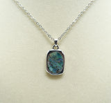 Abalone Shell Oval Necklace on adjustable 16 to 18 Inch Chain