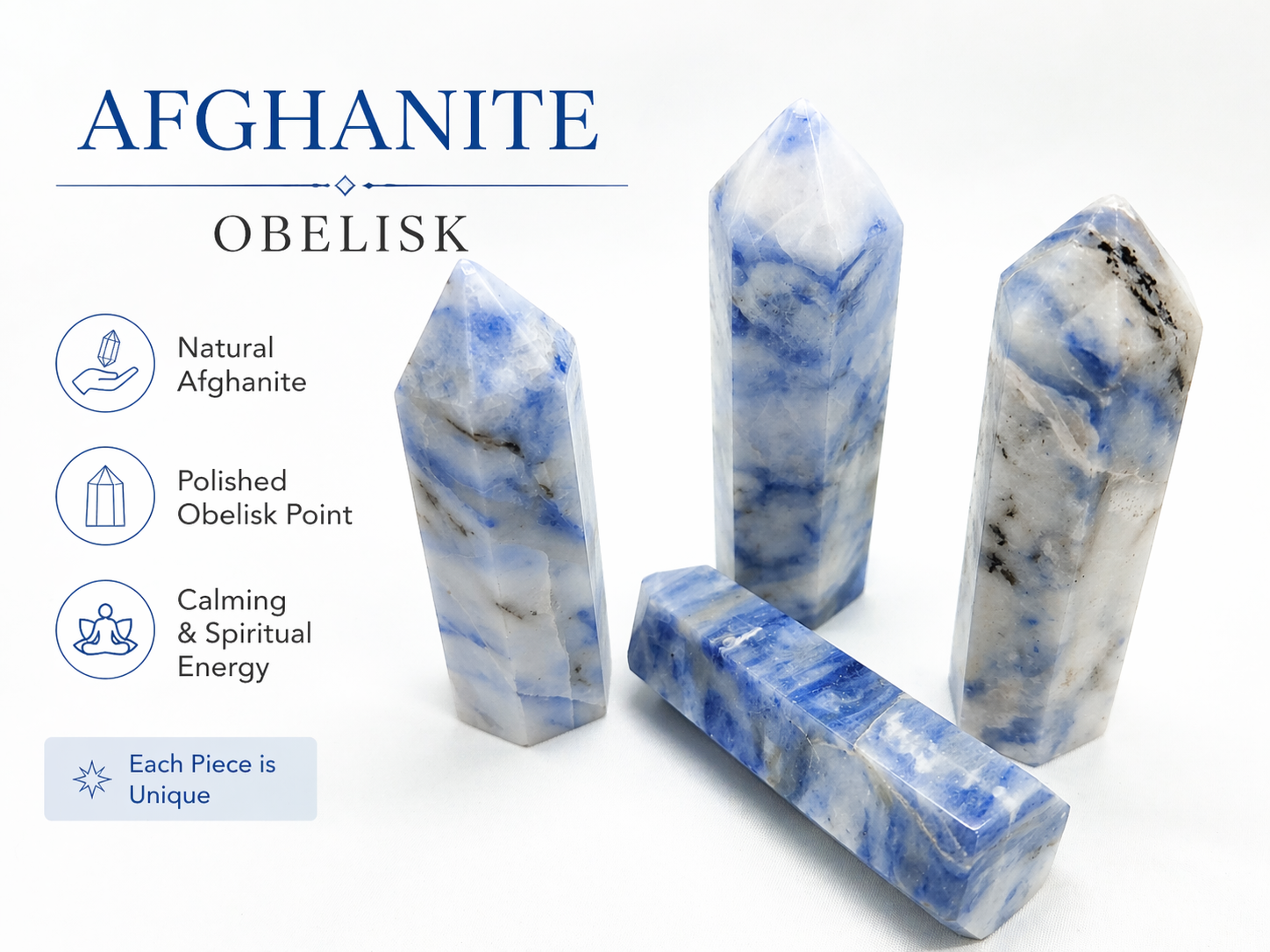 Afghanite Obelisk Clarity • Higher Awareness • Deep Intuition • Spiritual Insight