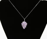 Amethyst Crystal Arrowhead Wire Wrapped Necklace | Crown Chakra | Natural Amethyst Arrowhead Wire Wrapped  | Reiki Charged