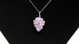 Amethyst Crystal Arrowhead Wire Wrapped Necklace | Crown Chakra | Natural Amethyst Arrowhead Wire Wrapped  | Reiki Charged