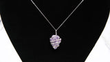 Amethyst Crystal Arrowhead Wire Wrapped Necklace | Crown Chakra | Natural Amethyst Arrowhead Wire Wrapped  | Reiki Charged