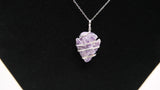 Amethyst Crystal Arrowhead Wire Wrapped Necklace | Crown Chakra | Natural Amethyst Arrowhead Wire Wrapped  | Reiki Charged