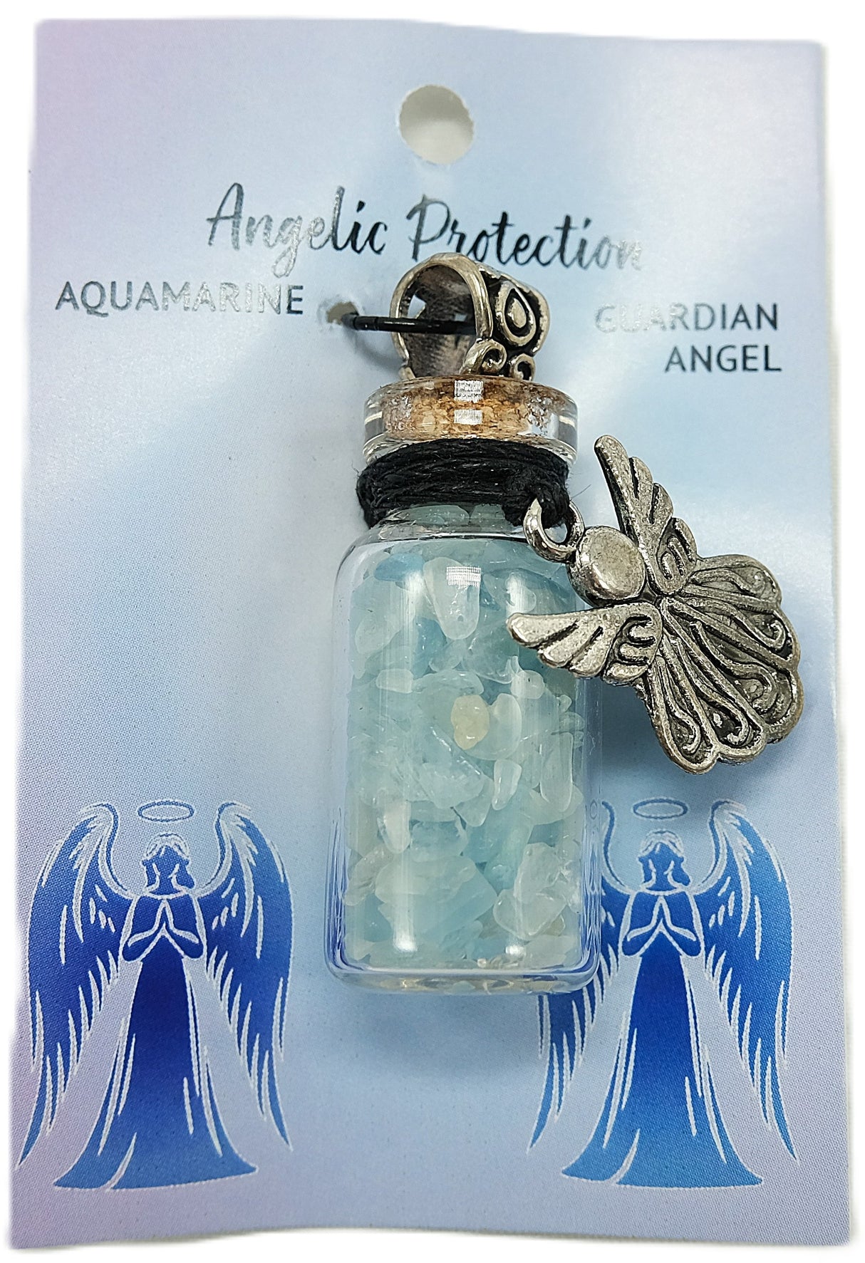 Crystal Chip Bottle Intention Pendant Necklaces - Many Varieties