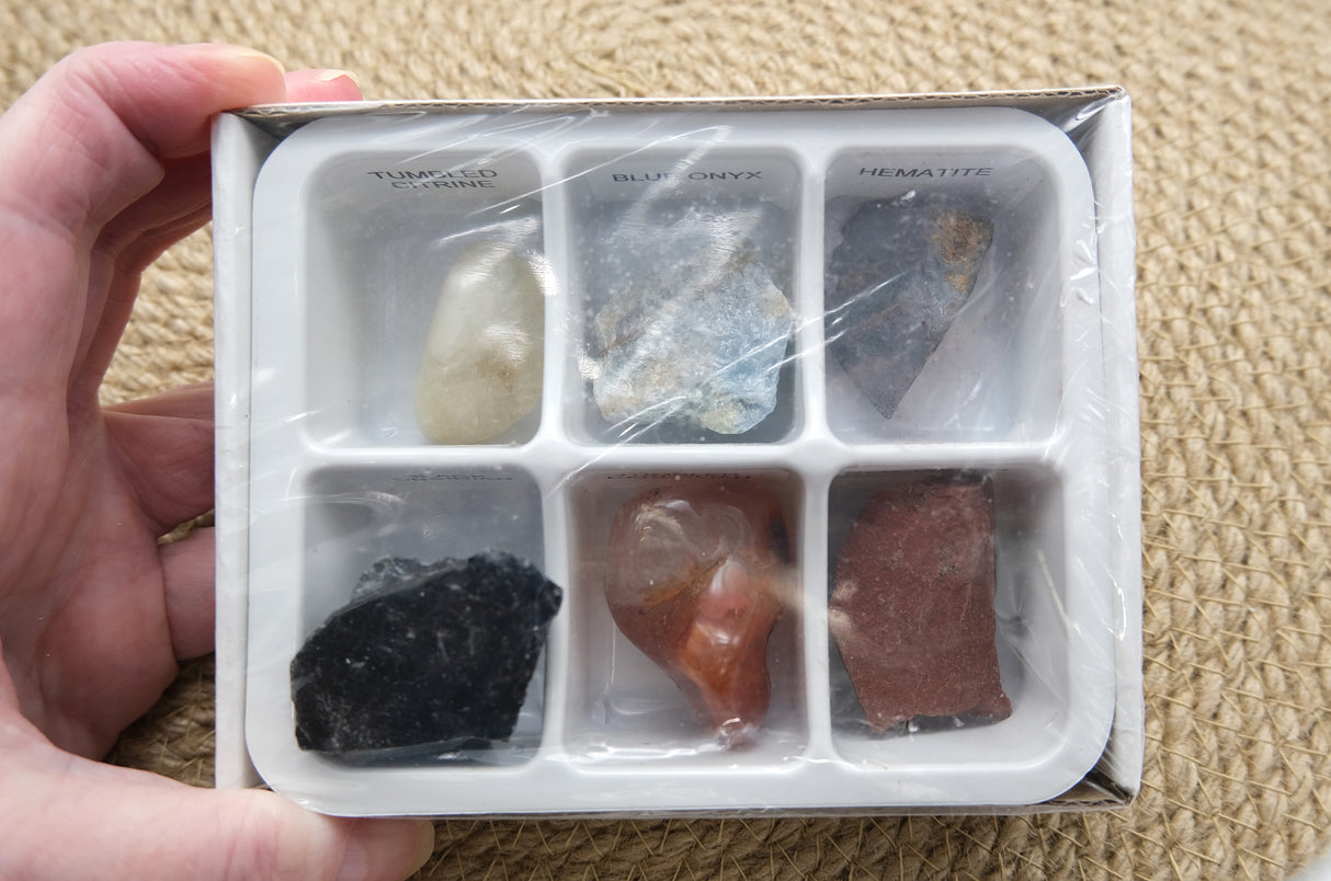 Zodiac Crystal Gift Set | Box of 6 Gemstones That Correspond With Your Zodiac Sign