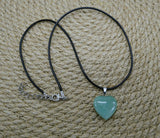 Natural Aventurine Heart Pendant Necklace | Aventurine Jewelry