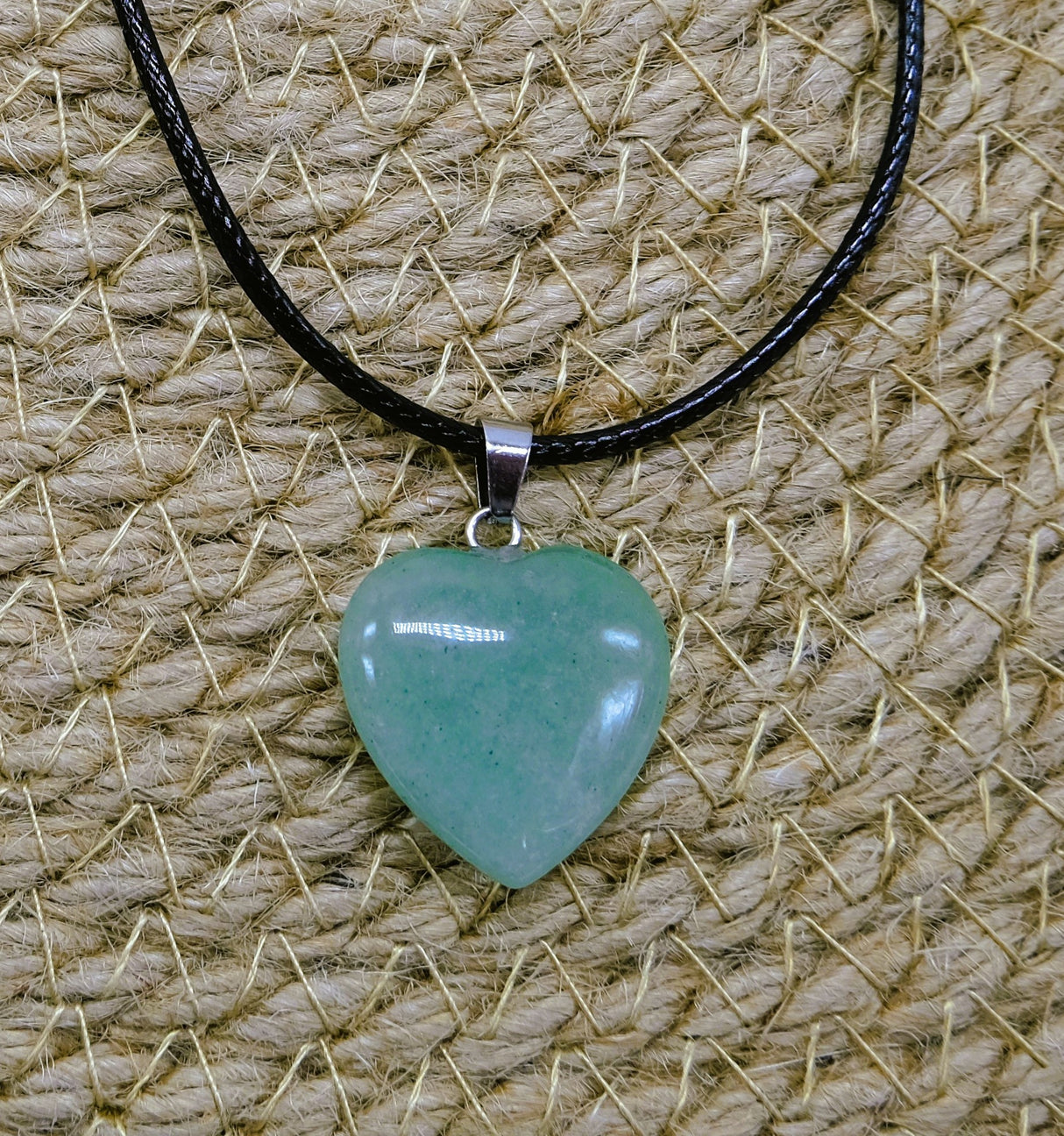 Natural Aventurine Heart Pendant Necklace | Aventurine Jewelry