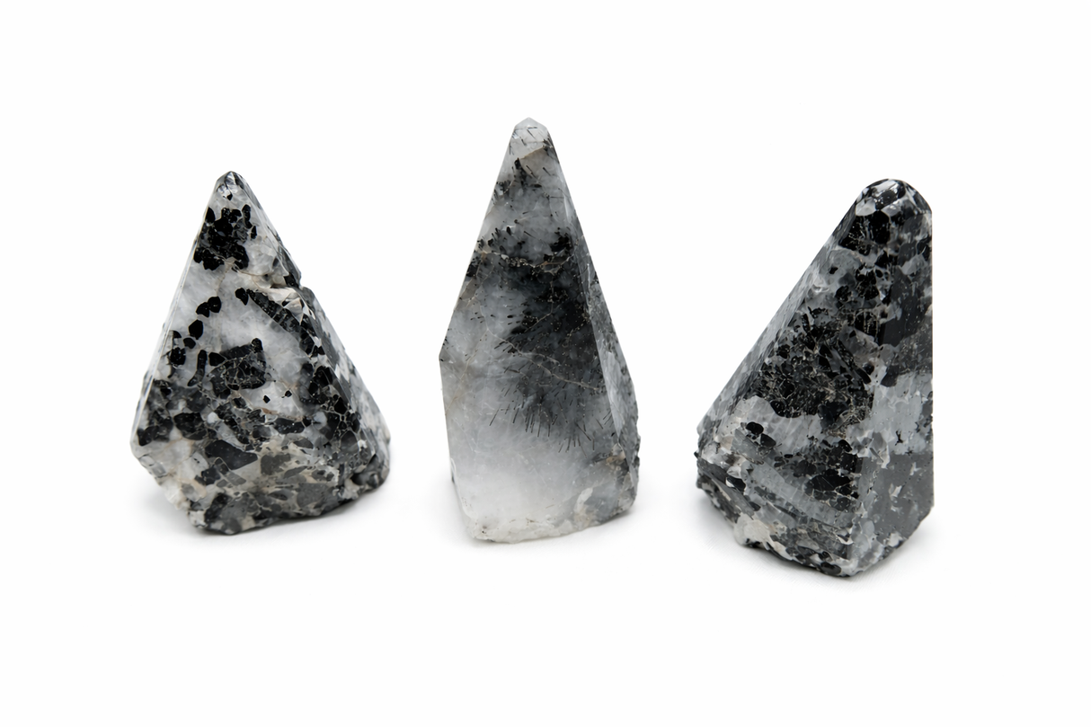 Black Tourmaline In Quartz Top Polished 2 to 3 inch