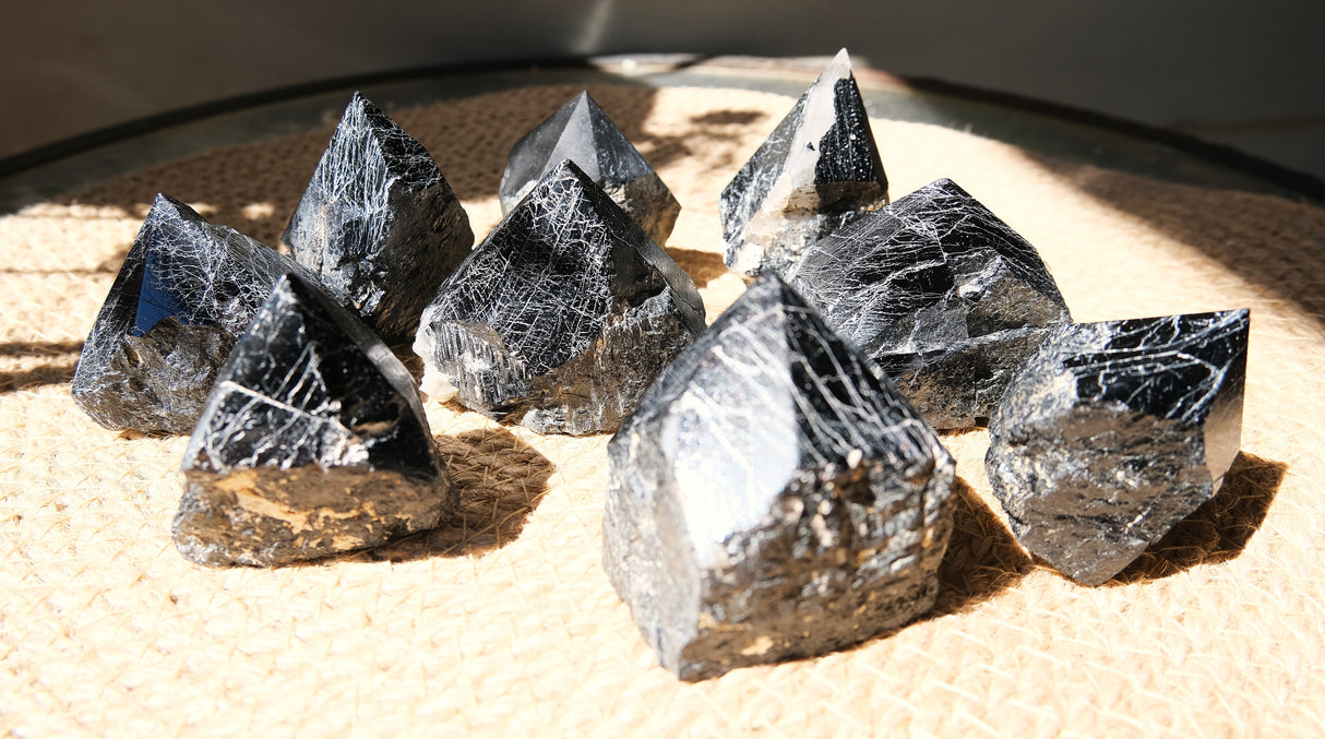 Black Tourmaline Polished Point – Grounding & Protection Crystal